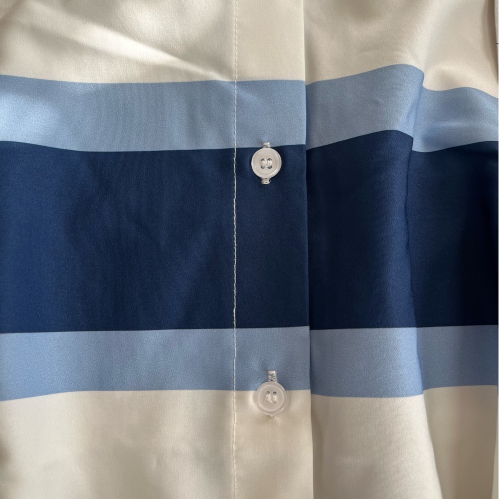 New! Stitchdrop Striped Blue and White Shirt Dress Women’s Size Small - Picture 11 of 16